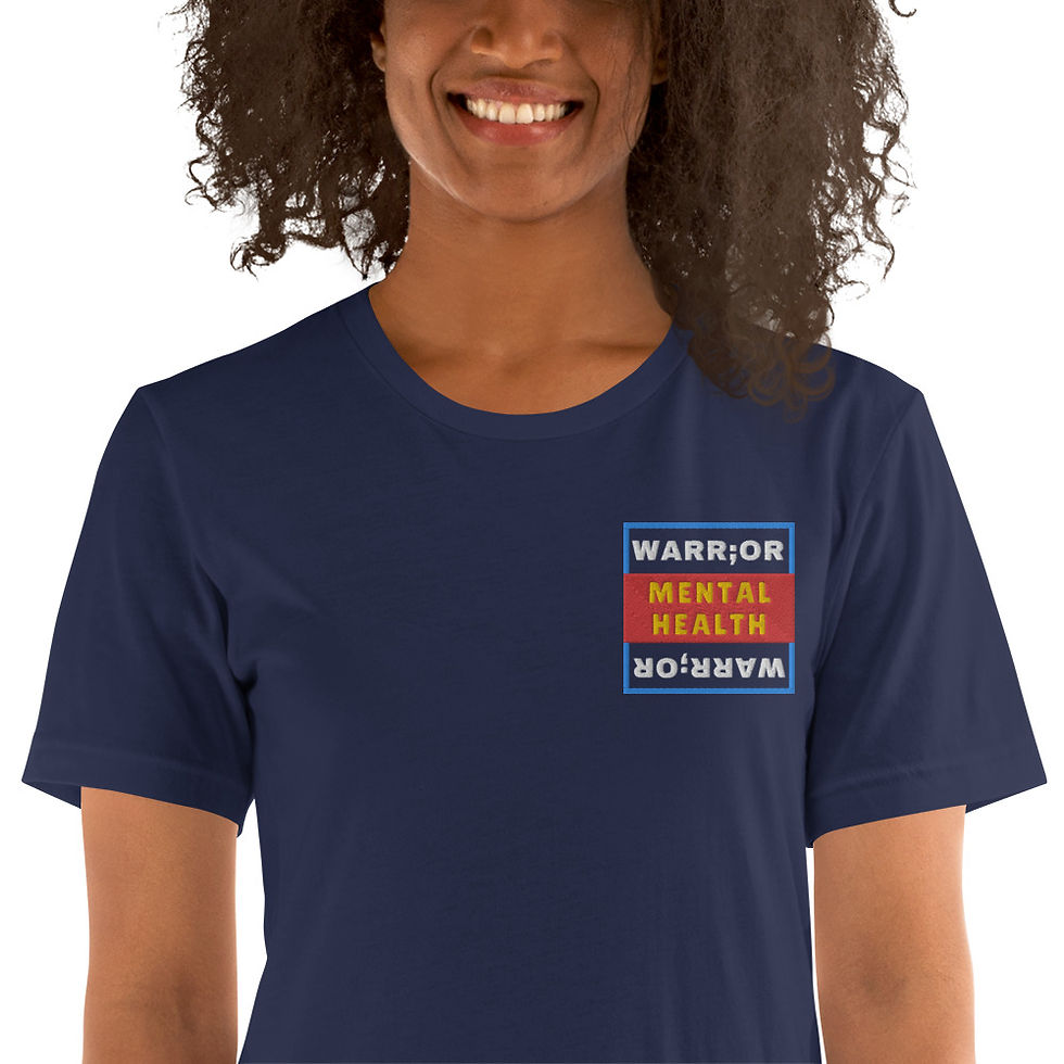 Thumbnail: Mental Health Warrior Embroidered T-Shirt | Unisex | (SV38)