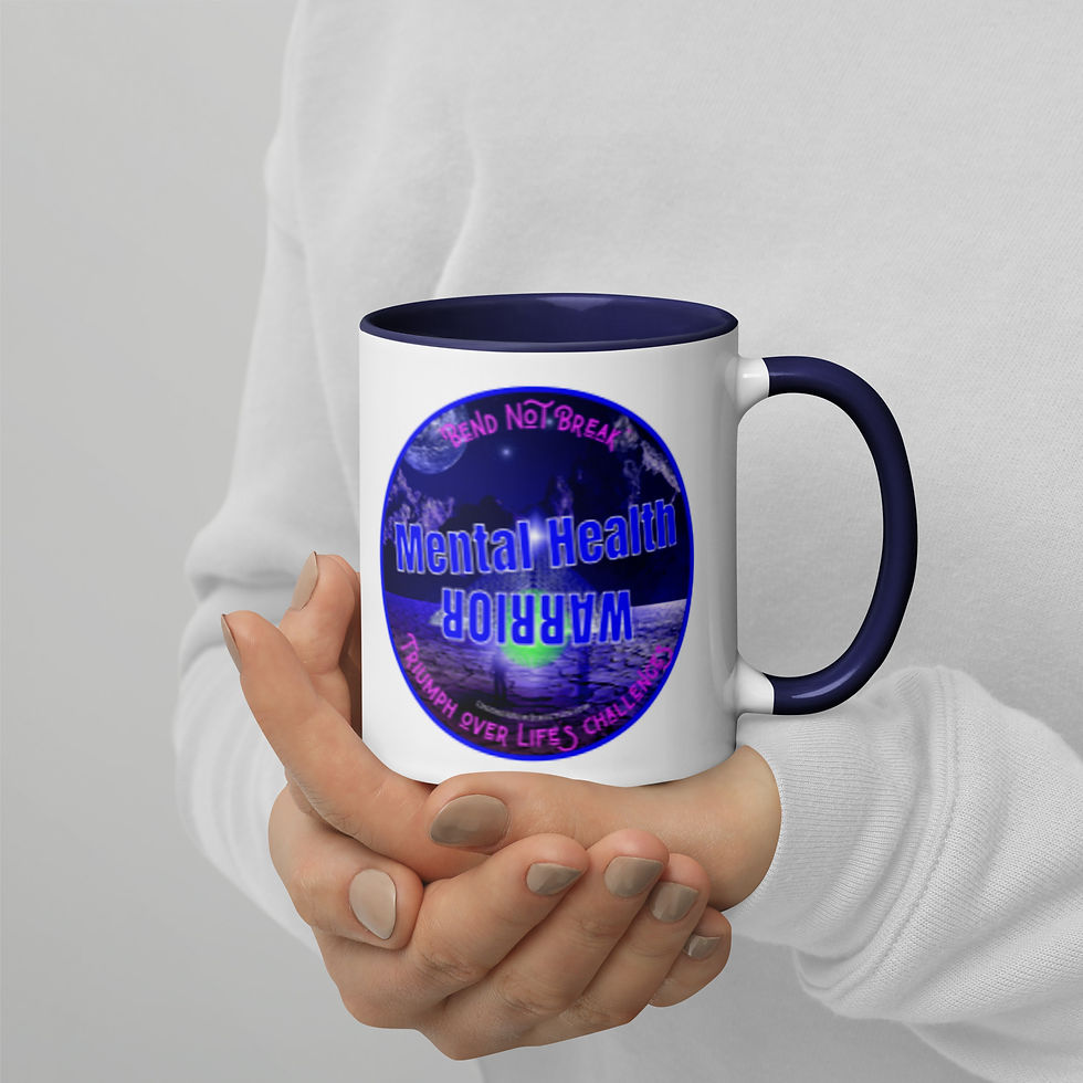 Thumbnail: Mental Health Warrior Coffee Mug with Color Inside | (OSV3)