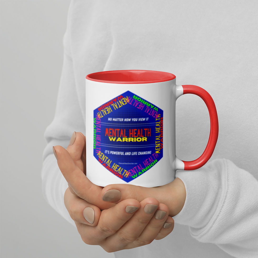 Thumbnail: Mental Health Warrior Coffee Mug with Color Inside | (OV3)