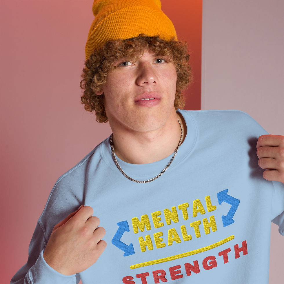 Thumbnail: Mental Health is Strength Embroidered Sweatshirt | Unisex | (CV2)
