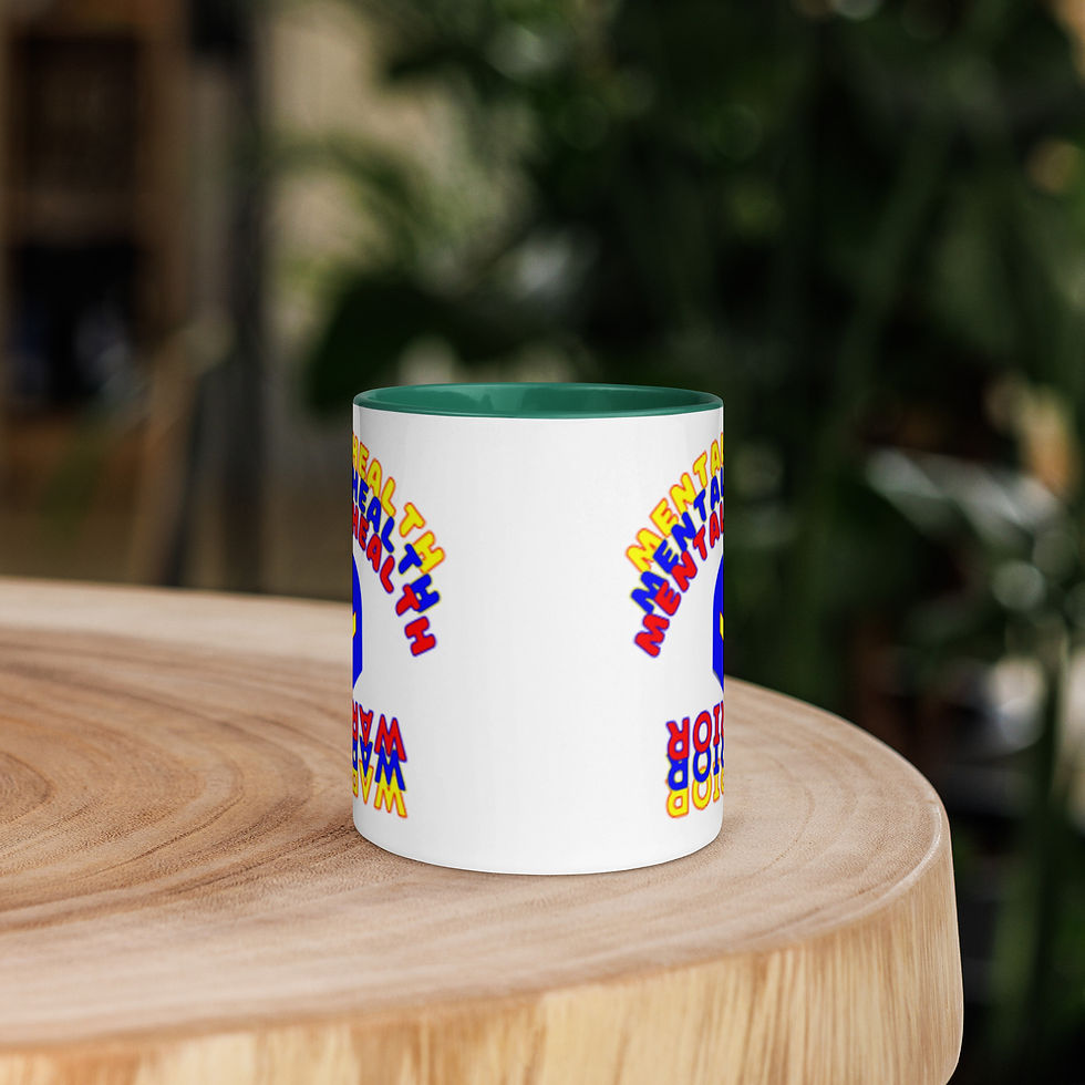 Thumbnail: Mental Health Warrior Coffee Mug with Color Inside | (HV30)