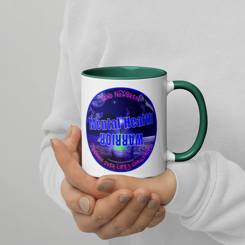 Thumbnail: Mental Health Warrior Coffee Mug with Color Inside | (OSV3)