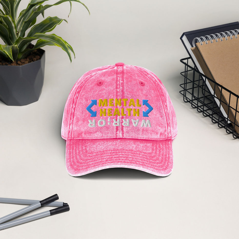 Thumbnail: Mental Health Warrior Vintage Baseball Hat | Embroidered | (HV26)