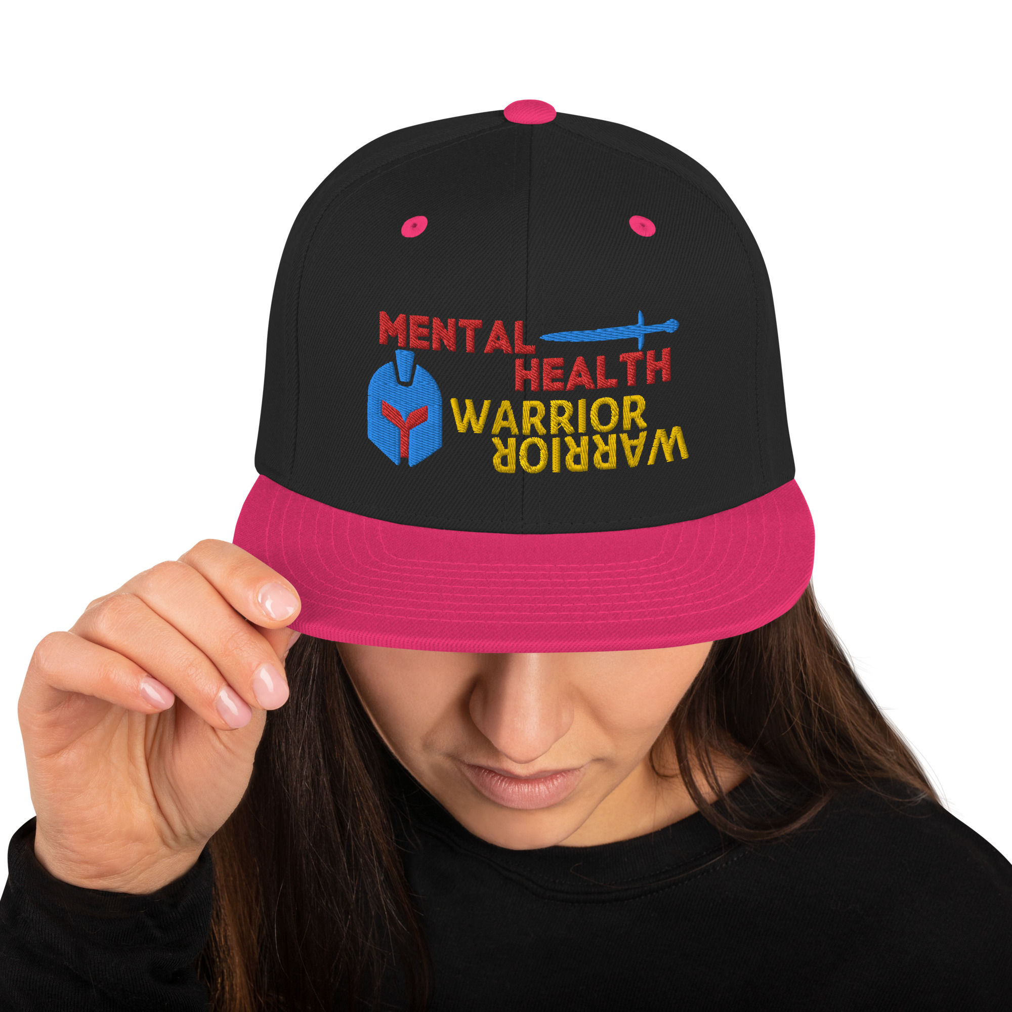 Mental Health Warrior Snapback Hat | Embroidered | (HV6)