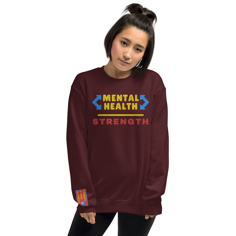 Thumbnail: Mental Health is Strength Embroidered Sweatshirt | Unisex | (CV2)