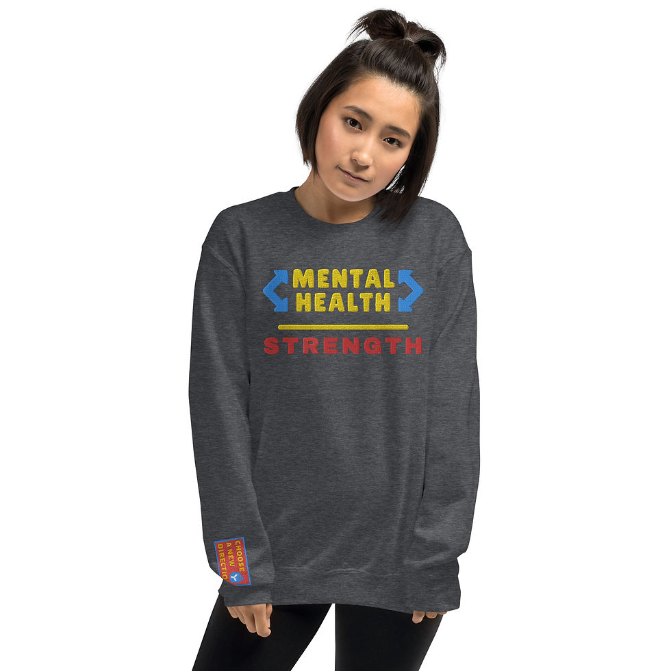 Thumbnail: Mental Health is Strength Embroidered Sweatshirt | Unisex | (CV2)