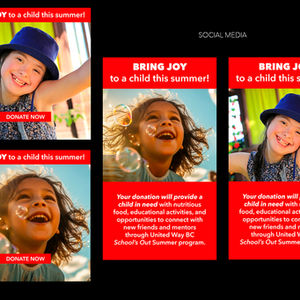 social media campaign design for United Way BC