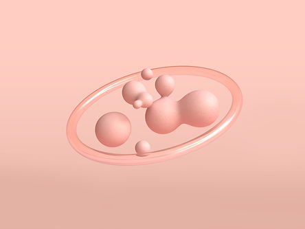 ピンクの抽象画バブル