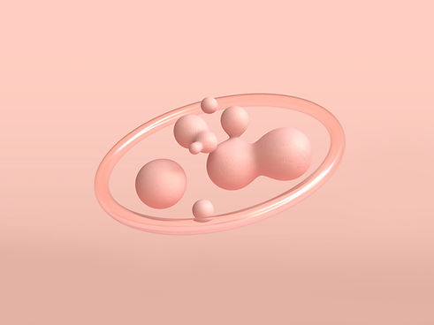 ピンクの抽象画バブル