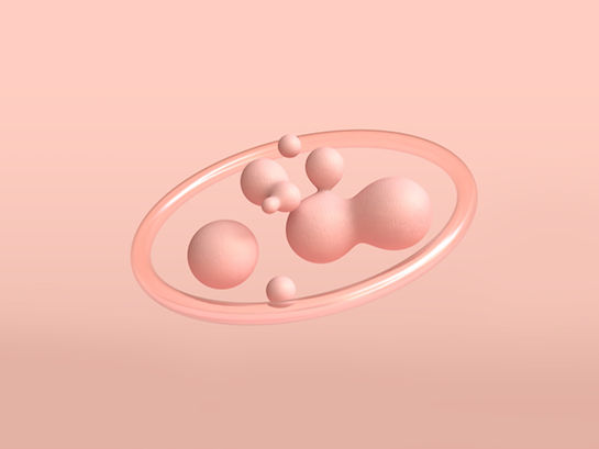 ピンクの抽象画バブル