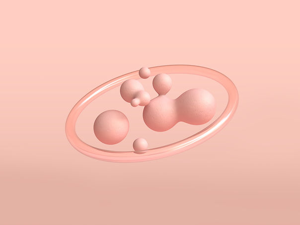 ピンクの抽象画バブル