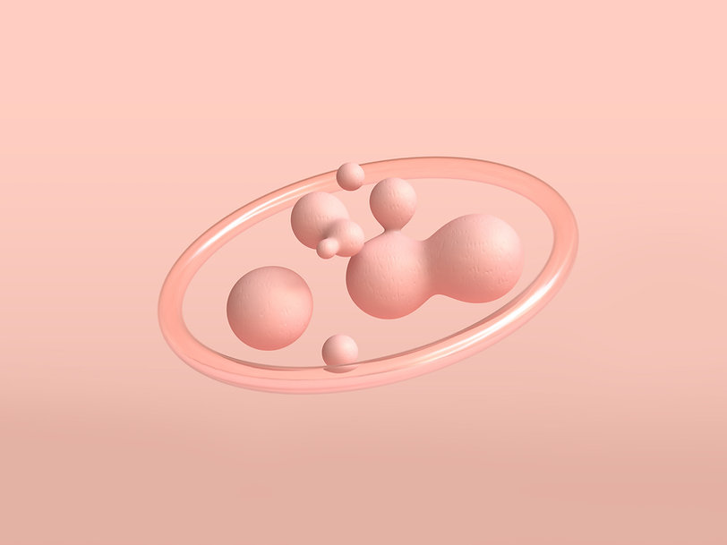 ピンクの抽象画バブル