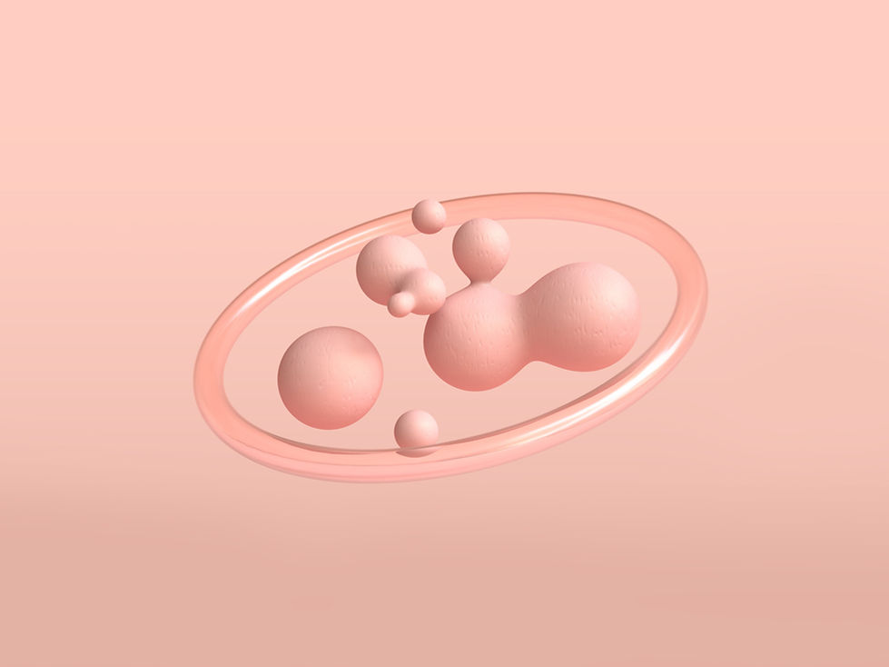 ピンクの抽象画バブル