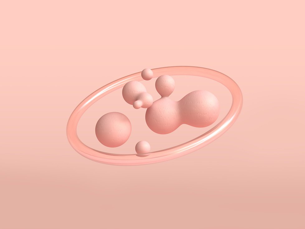 ピンクの抽象画バブル