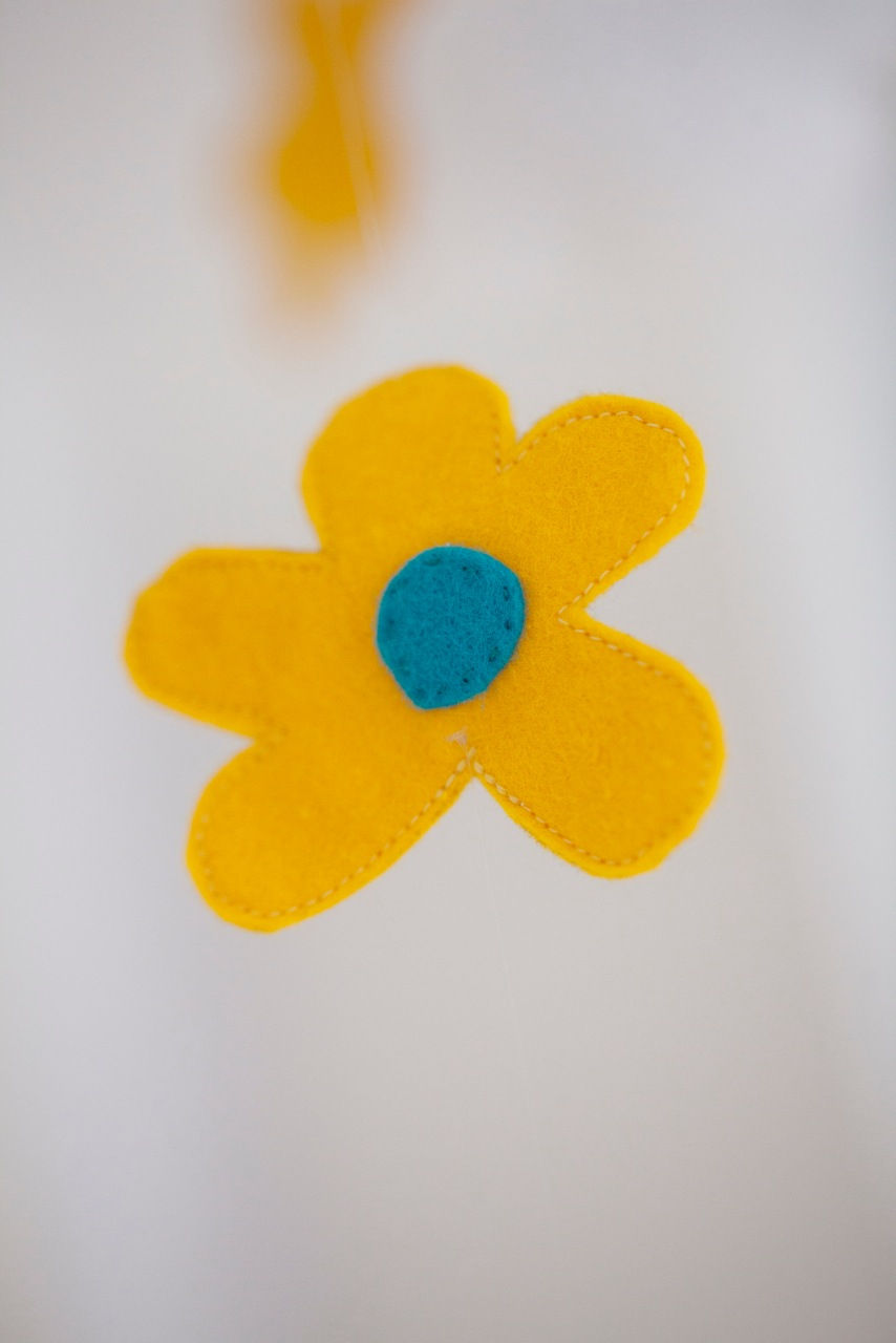 flower made out of felt