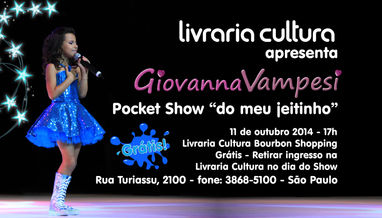Contagem Regressiva para Show na Livraria Cultura do Borboun Shopping