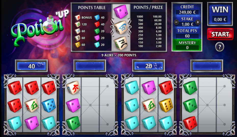Blog LuckyGames.be - Gaming1 Potion Up Dice Game Review