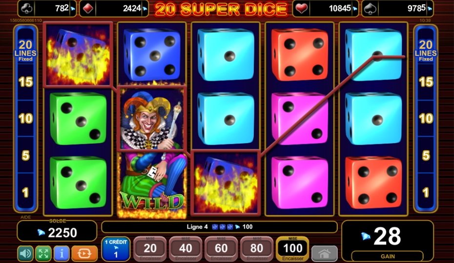 Blog LuckyGames.be - EGT 20 Super Dice Slot Review