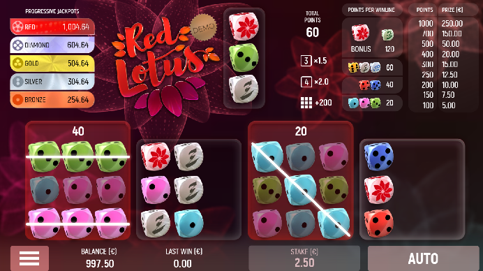 Blog LuckyGames.be - Airdice Red Lotus Dice Game Review