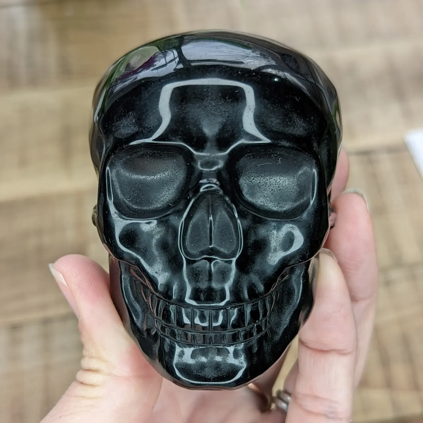 Human Skull - Obsidian
