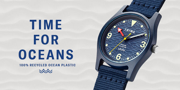 Triwa Time for Oceans 100% recycled ocean plastic watch