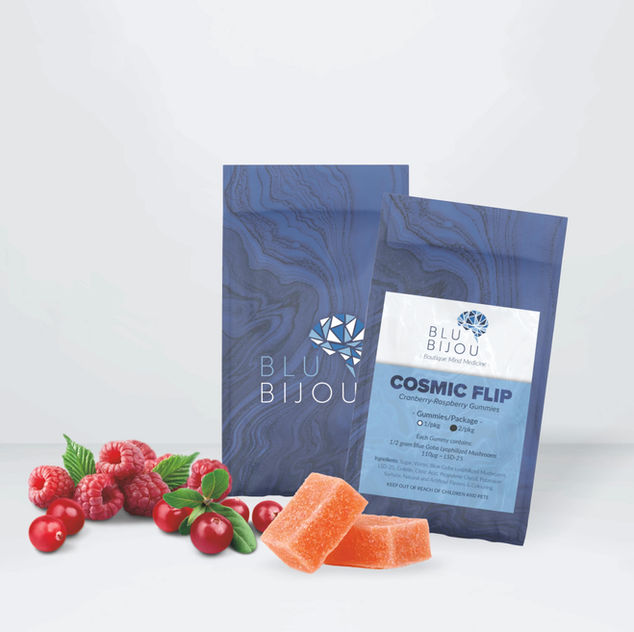 BLU BIJOU cosmic flip gummies lsd and psilocybin