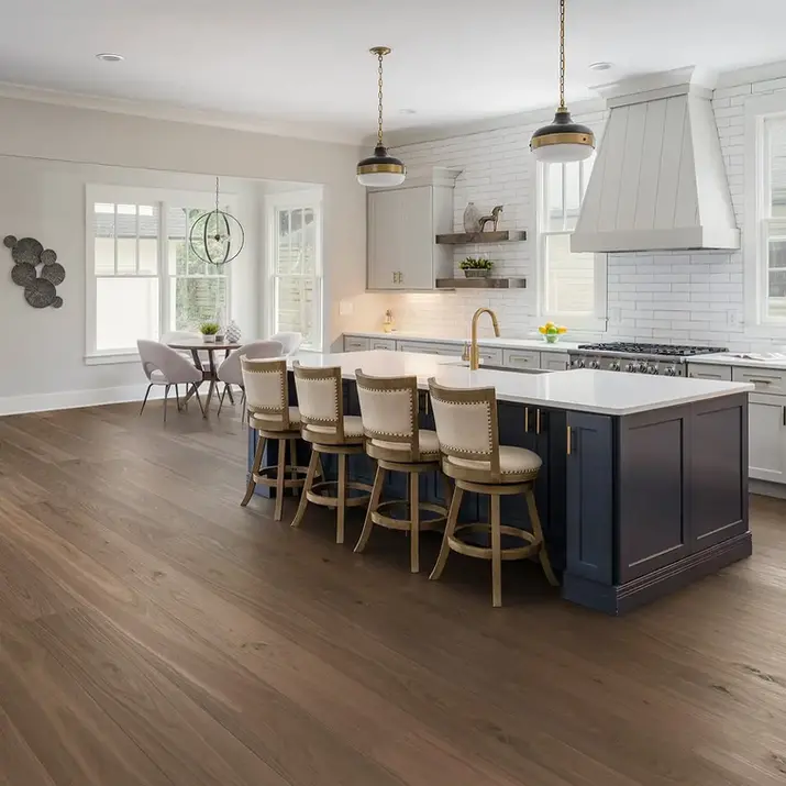 Dark wood flooring