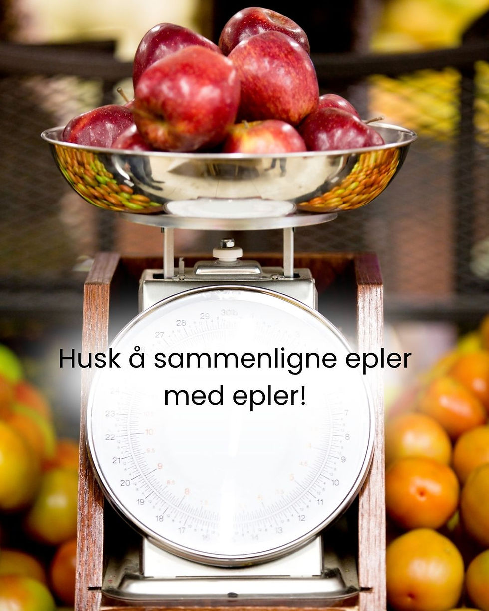 Husk å sammenligne epler med epler når du innhenter tilbud