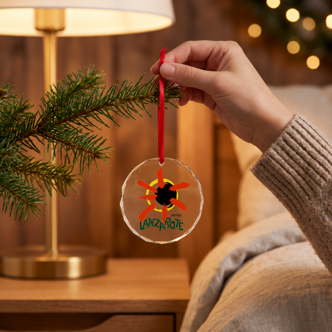 Lanzarote - Glass Circle Ornament