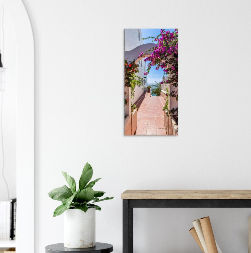 Thumbnail: Bougainvillea Flower Arch - Photographic Canvas