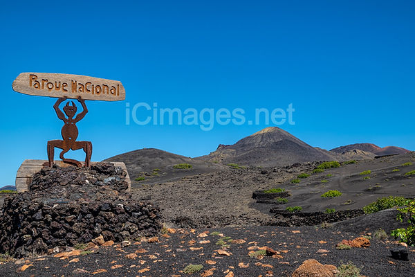 The Parque National Timanfaya or the Fire Mountains are part of an extensive area affected by a series of volcanic eruptions that took place in Lanzarote between 1730 and 1736 and later on in 1824. This devil sign can be seen in many areas around Lanzarote.