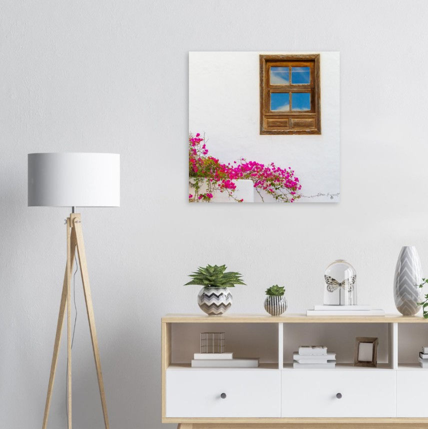 Thumbnail: Bougainvillea Window - Photographic Print