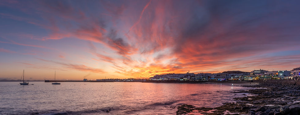 Thumbnail: Playa Blanca Sunset Panorama - Photographic Print