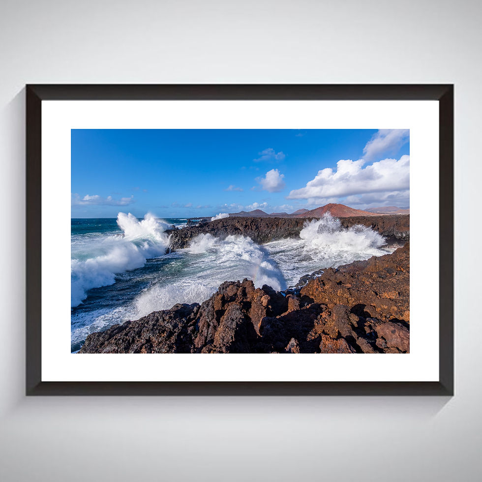 Los Hervideros Powerful Waves - Photographic Print