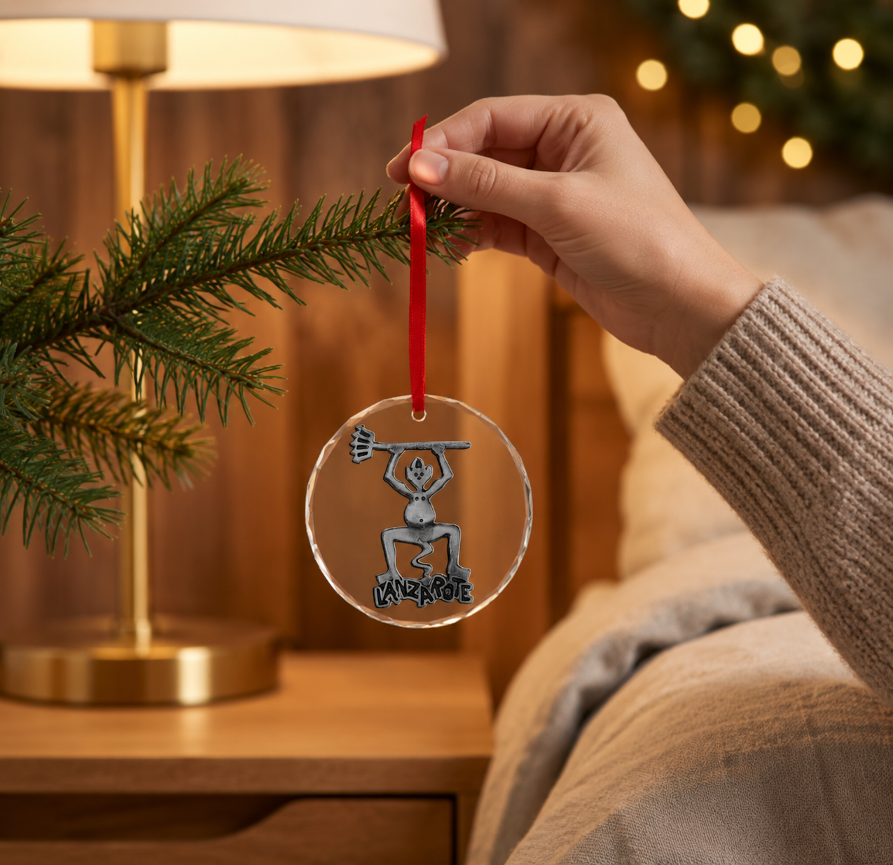 Lanzarote Devil - Glass Circle Ornament