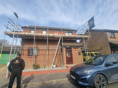 Scaffolding for Fascia and Soffit Renewal in Hastings