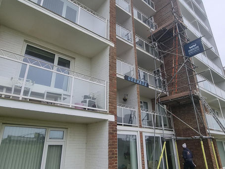Scaffolding for Iconic Flats in Bexhill-on-Sea