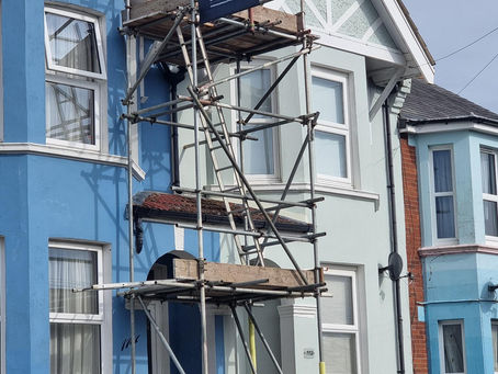 Scaffolding Installation for Roof Repairs on Victoria Avenue, Hastings