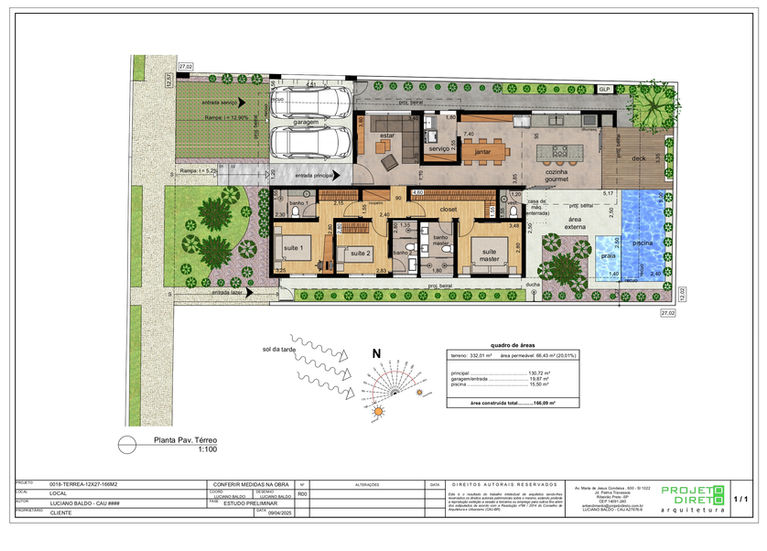 Residência Térrea - 166 m²