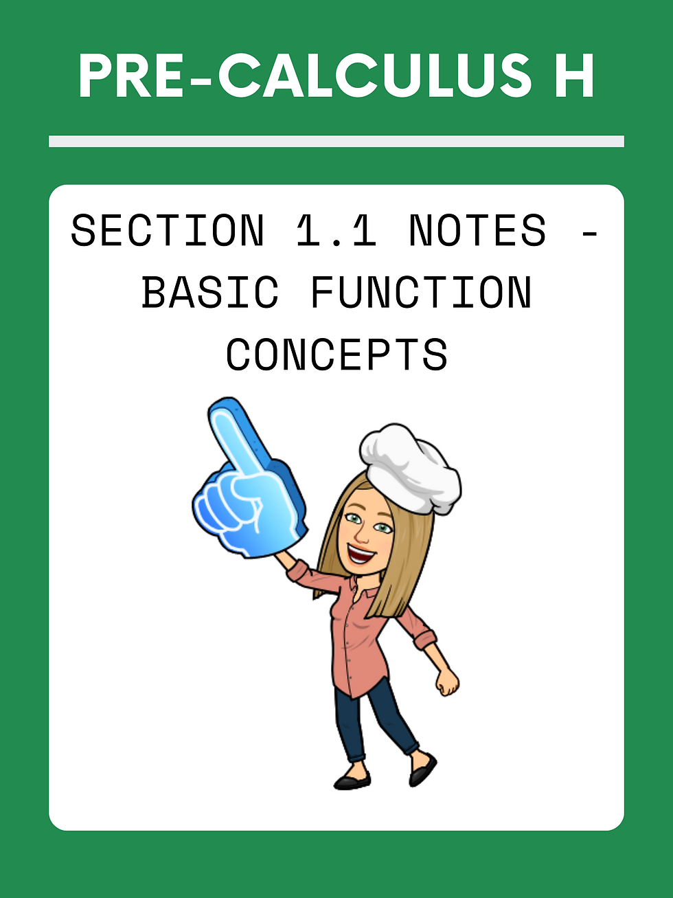 PreCal H: Section 1.1 - Advanced Functions Concept (Freebie!!!!) | Mrs ...
