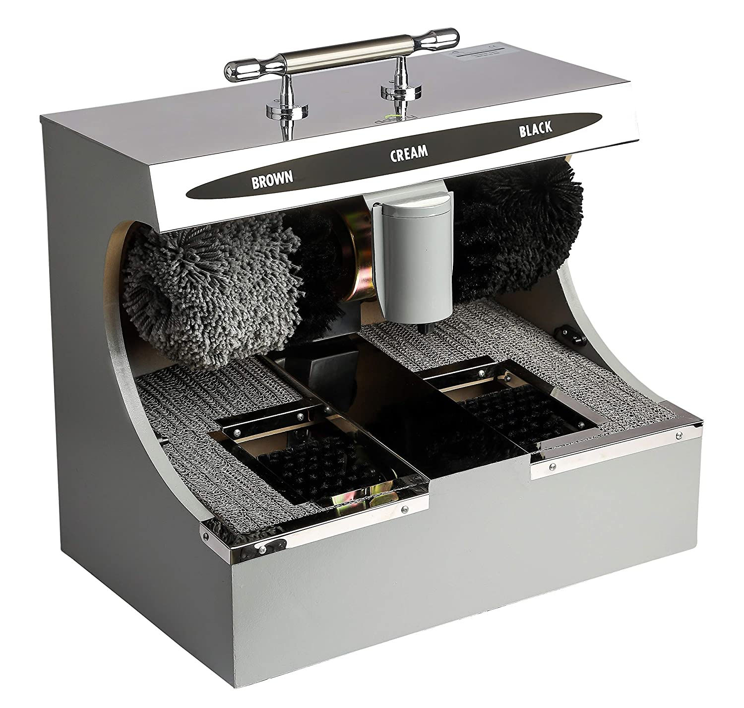 SHOE POLISH MACHINE SILVER WITH SOLE CLEANER
