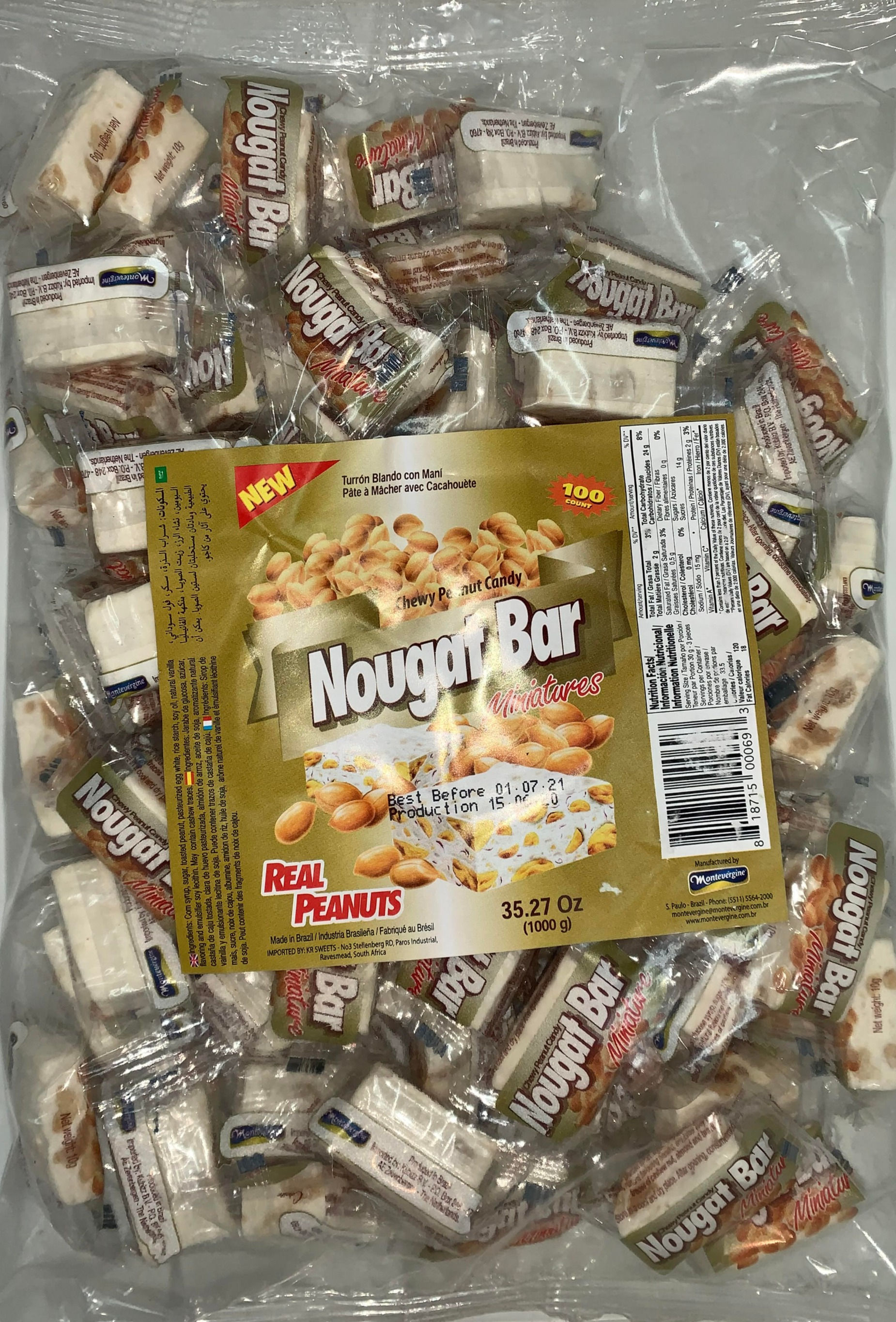 NOUGAT BAR WITH PEANUTS