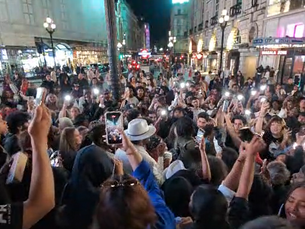 Michael Jackson Street Party in Piccadilly Circus