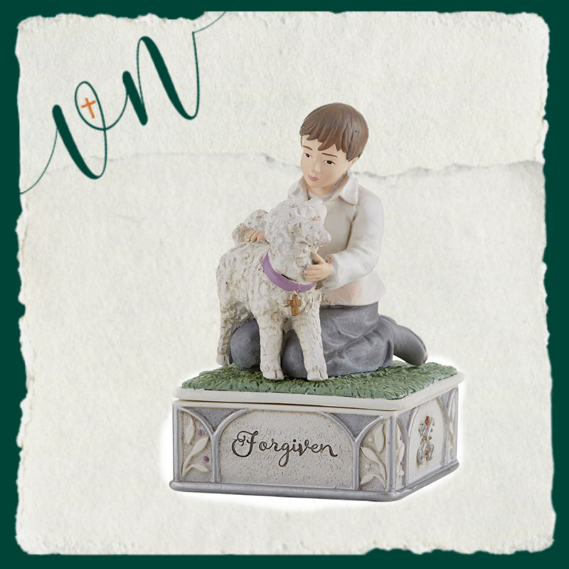 Little Boy & Lamb Rosary Box