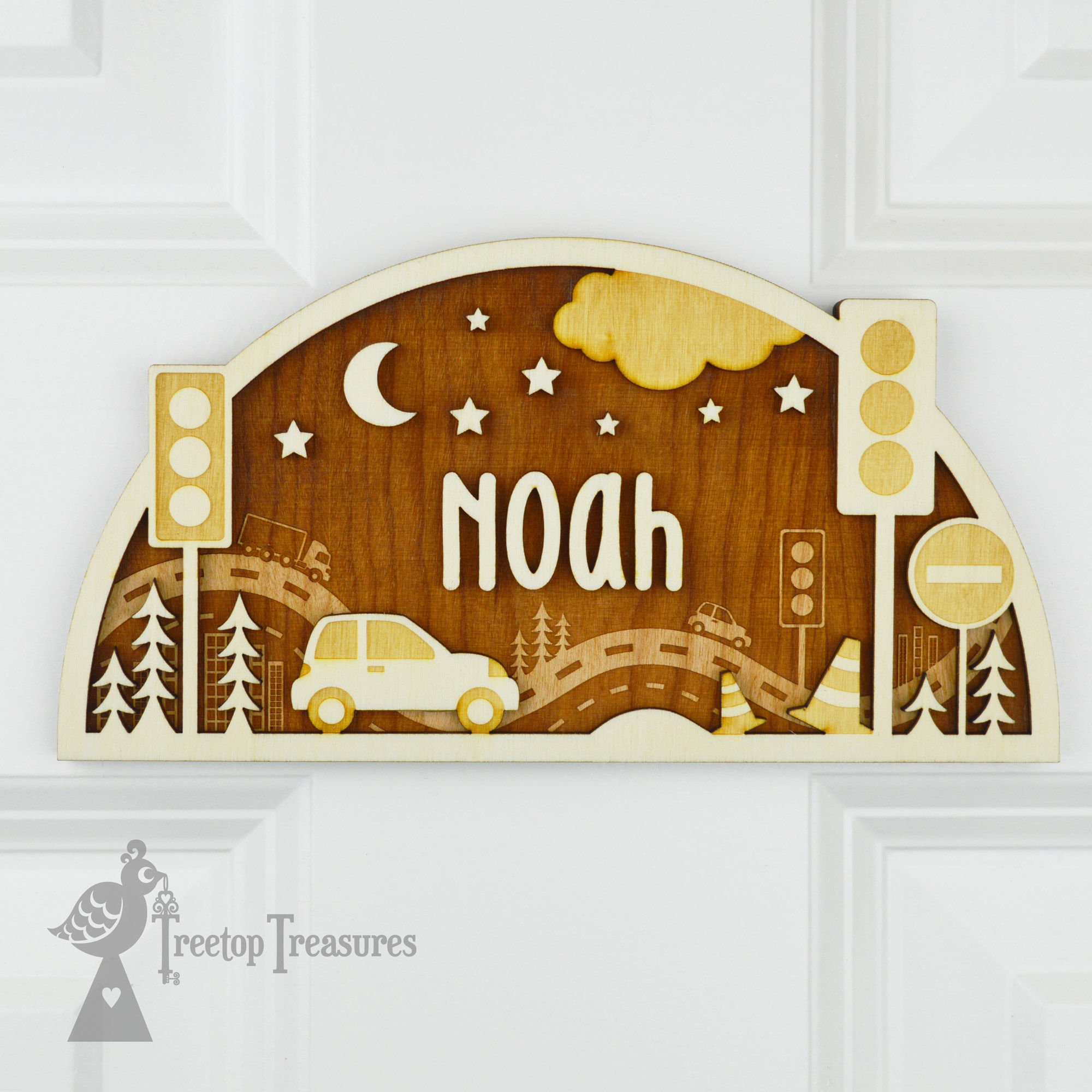 Personalised Transport Name Door Plaque