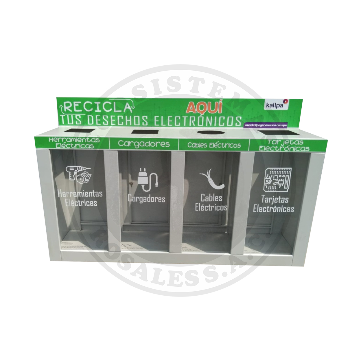 Contenedor para RAEE X 4 Compartimientos