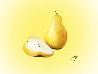 昨日に引き続きフルーツ描きました。