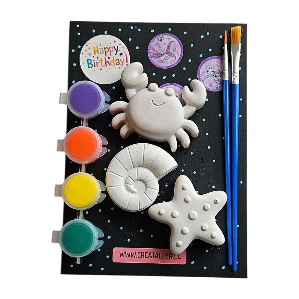 Este kit creativo, es la actividad perfecta para fiestas o sorpresas decumpleaños, donde los niños se podrán divertir, crear