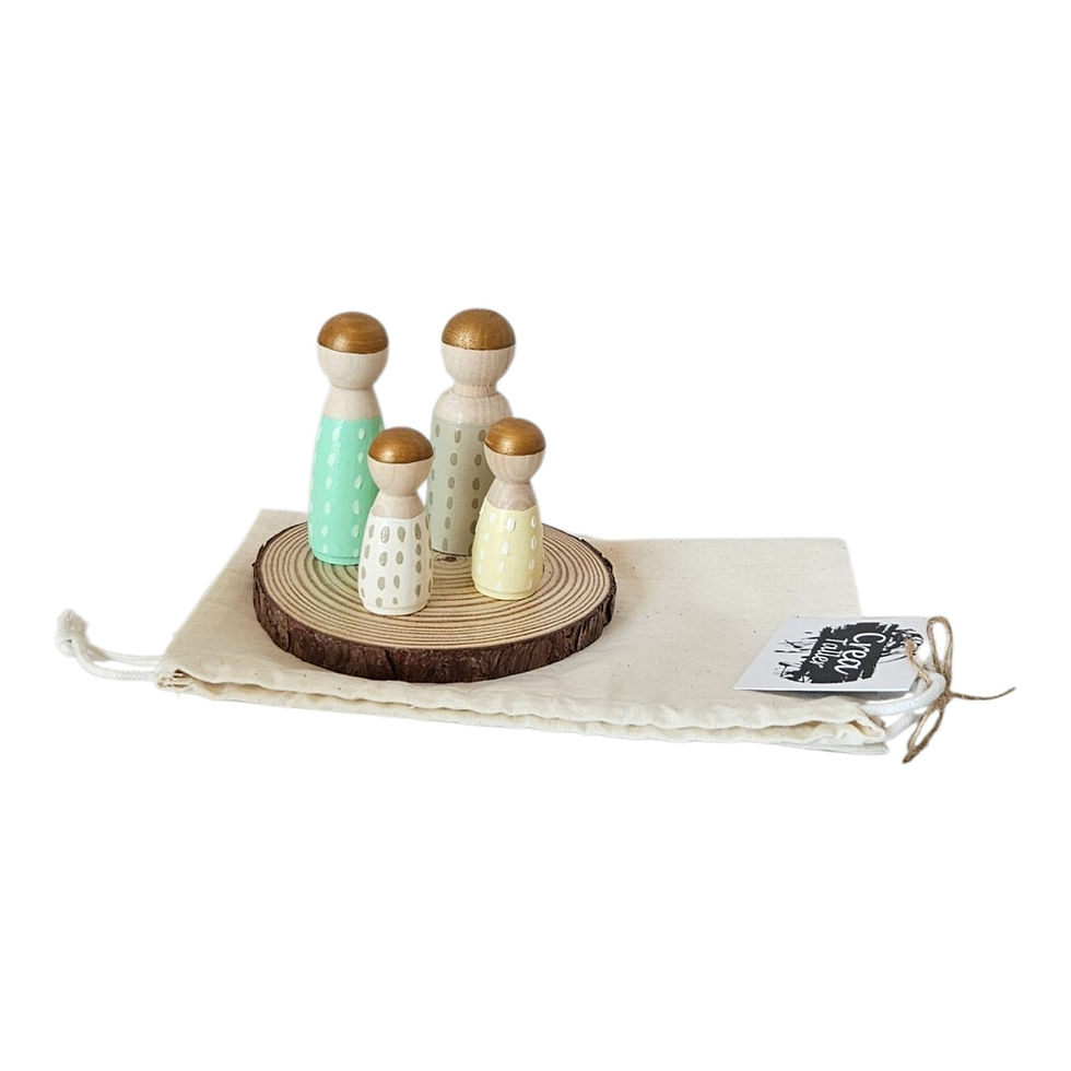 Miniatura: Familias de madera decorativa