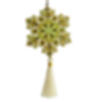 Colgante móvil de madera mandala Flor (color dorado/ verde)